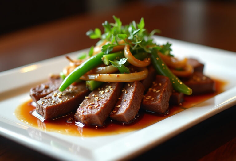 Sizzling Chinese Pepper Steak with Onions