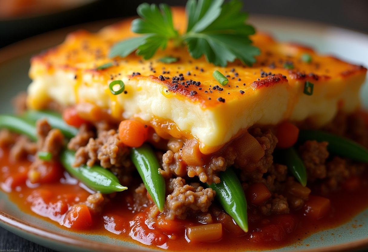 Southern Five Layer Beef Casserole