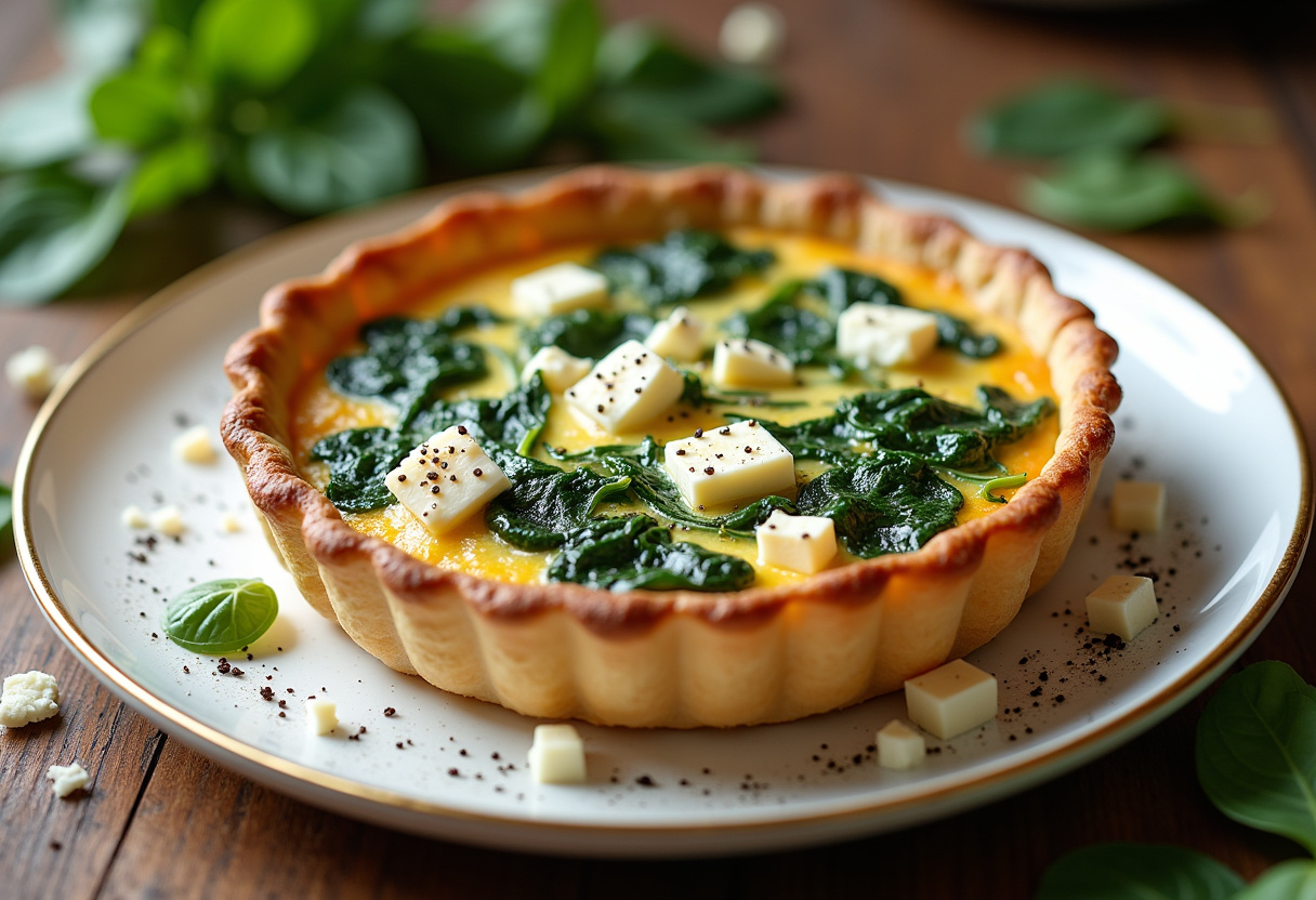 Spinach Feta Quiche
