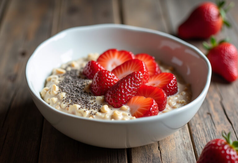 Strawberries and Cream Overnight Oats