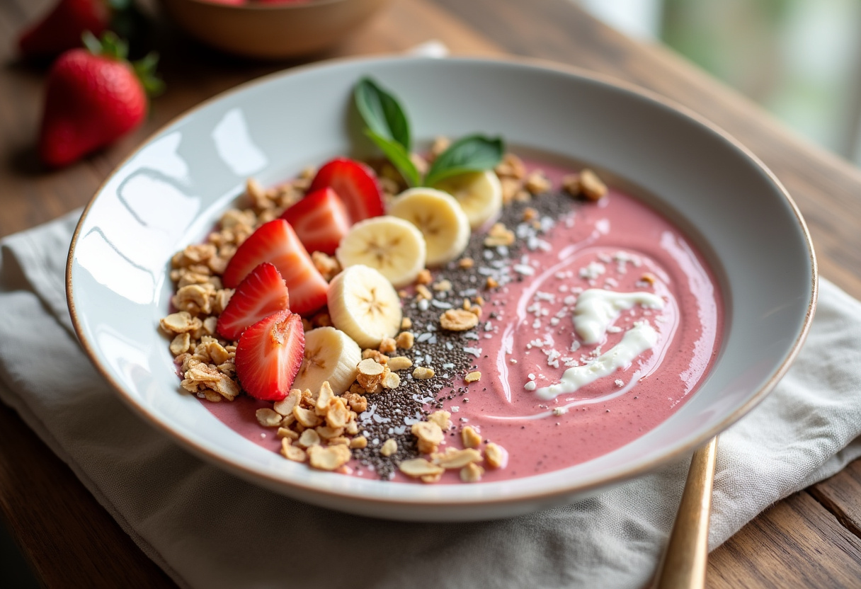 Strawberry Banana Smoothie Bowl