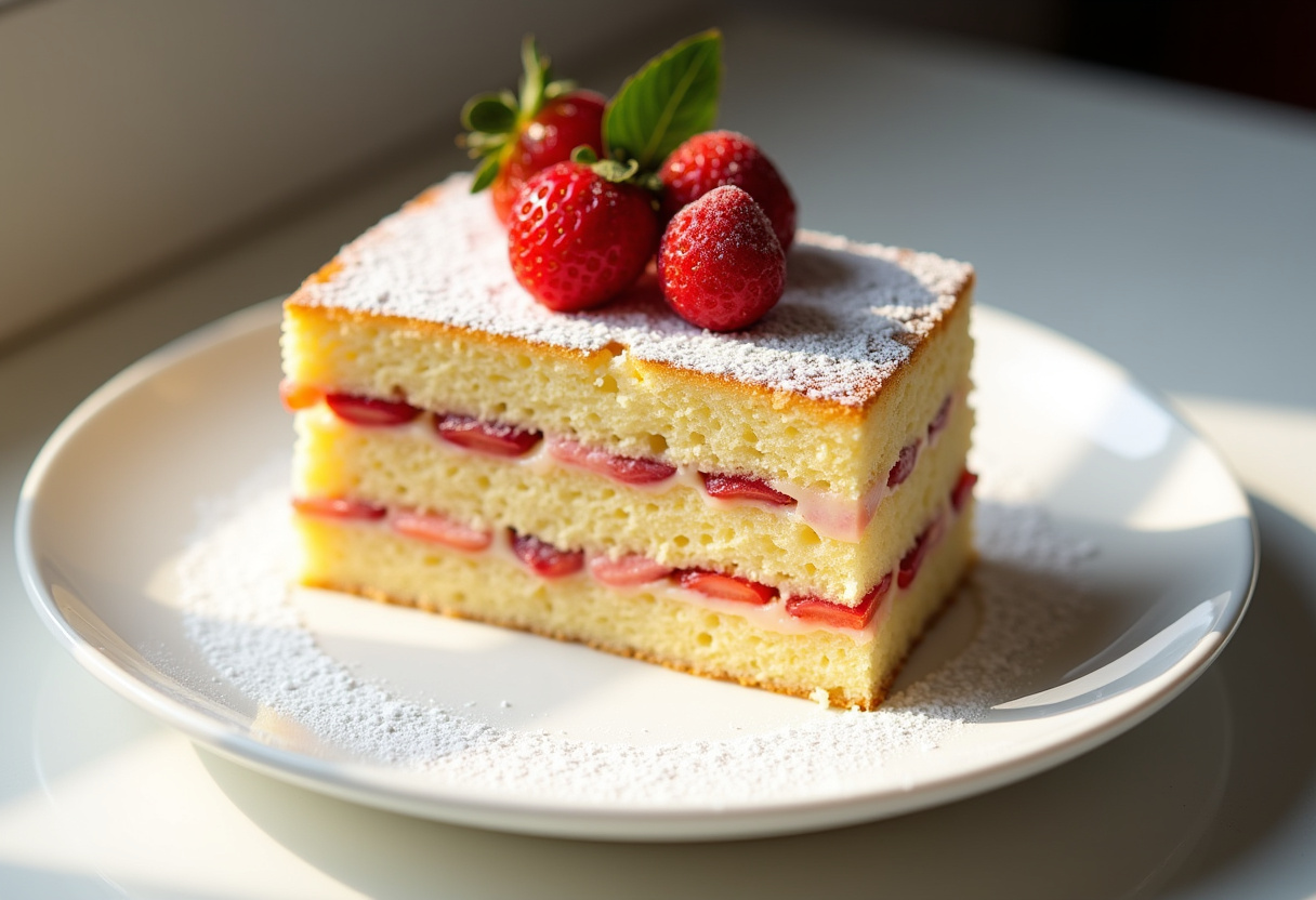 Strawberry Lemon Layer Cake