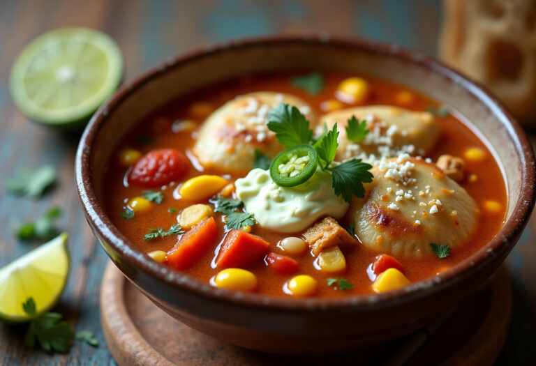 Tamale Soup with Tamale Dumplings