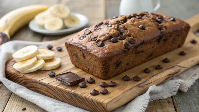 4Ingredient Flourless Chocolate Chip Banana Bread