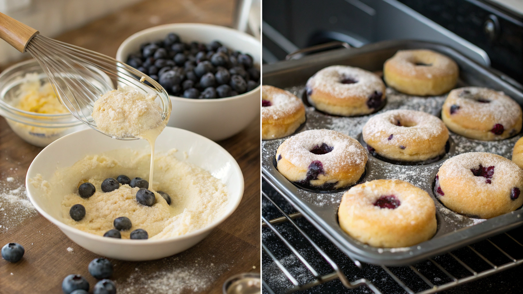 Baked Blueberry Donuts