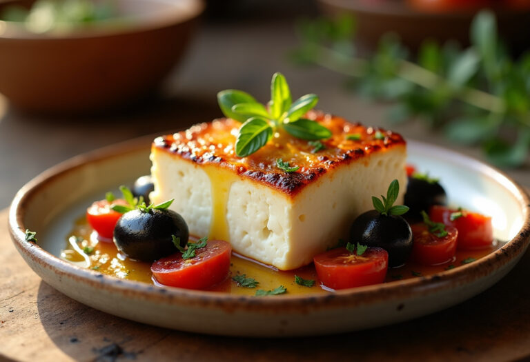 Baked Feta with Olives and Sun-Dried Tomatoes