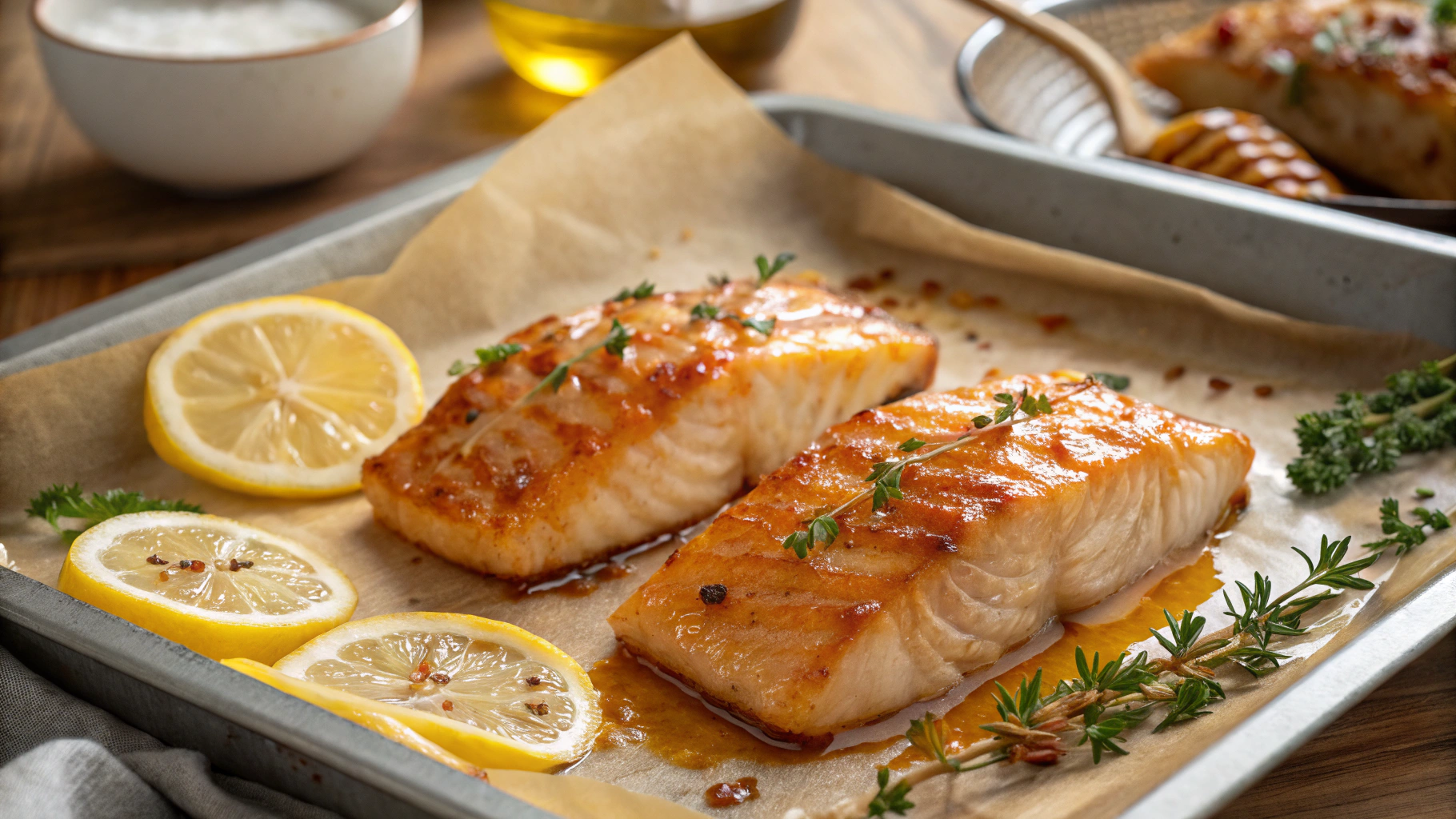 Baked Honey Marinated Cod