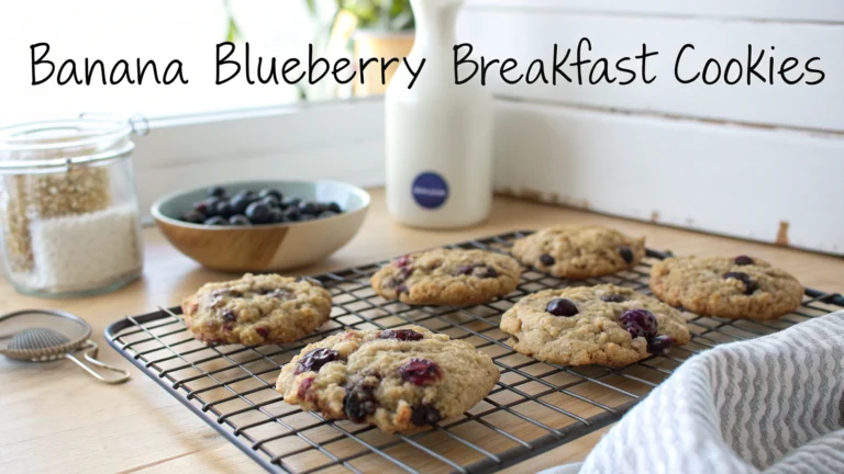 Banana Blueberry Breakfast Cookies