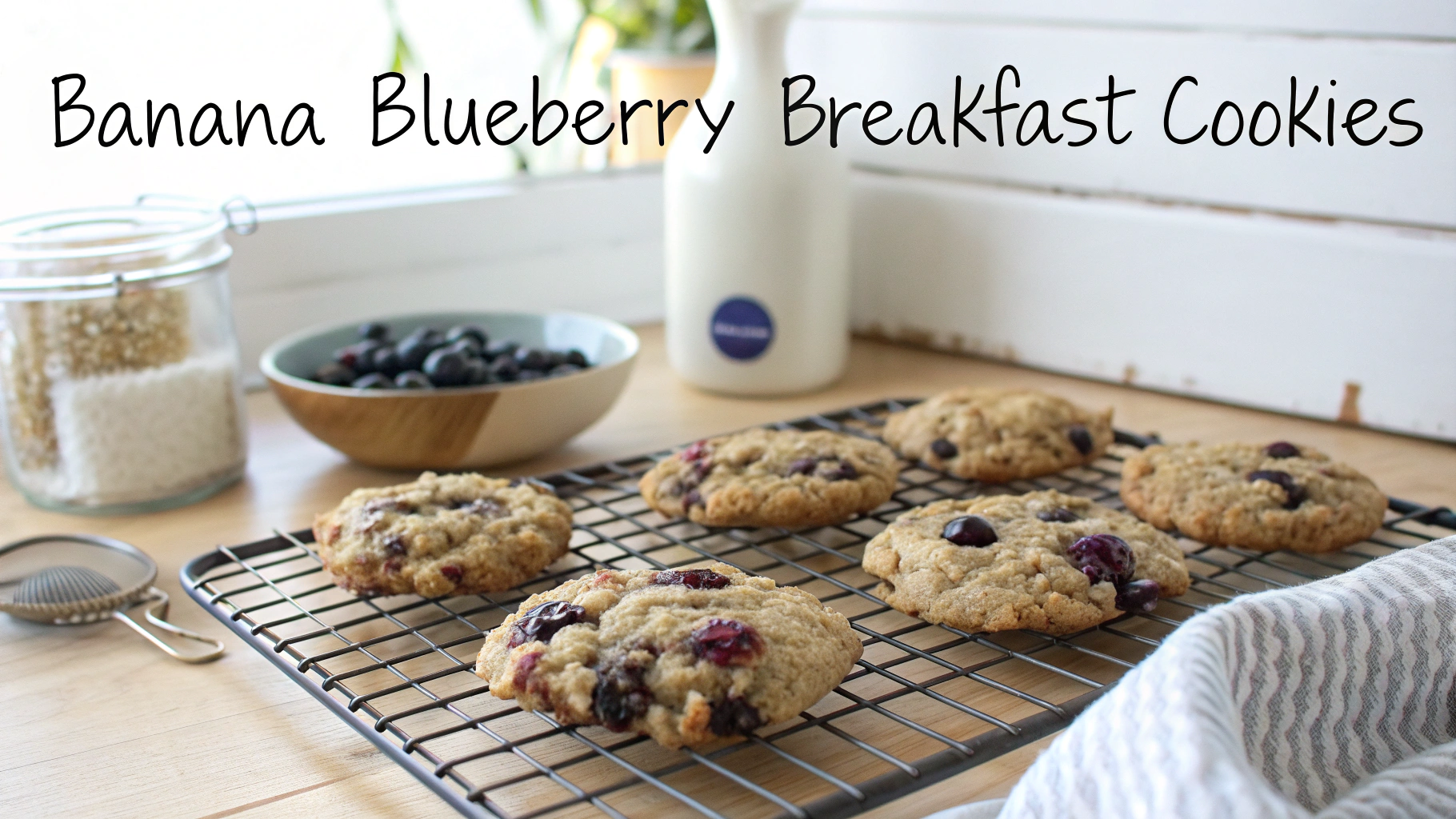Banana Blueberry Breakfast Cookies