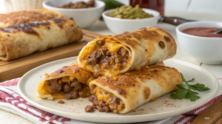 Beef and Cheese Chimichangas