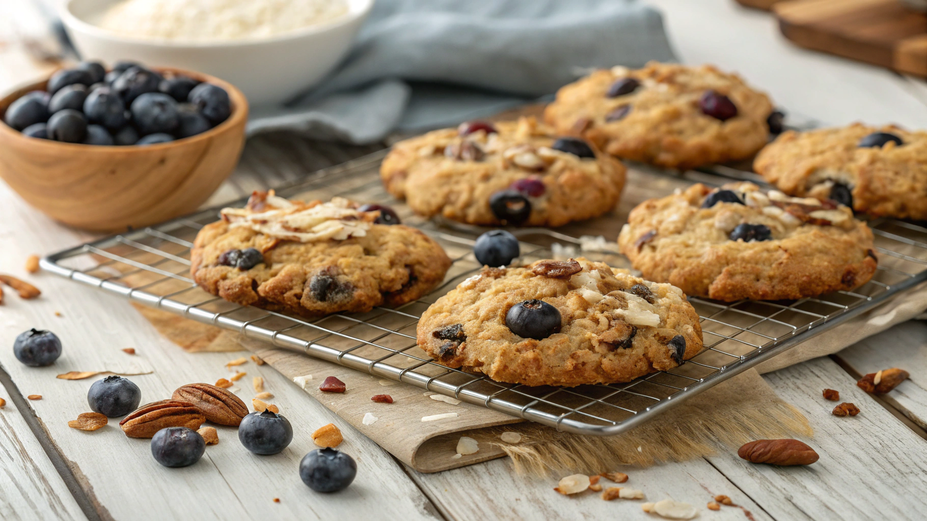 Blueberry Coconut Pecan Cookies