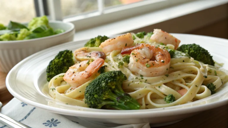 Broccoli Shrimp Alfredo