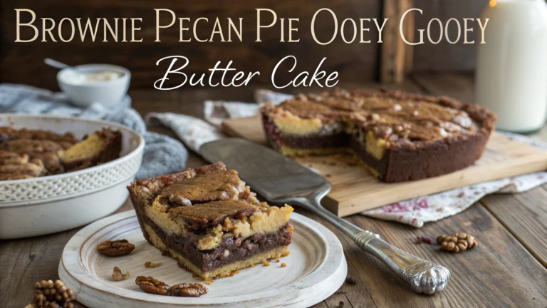 Brownie Pecan Pie Ooey Gooey Butter Cake