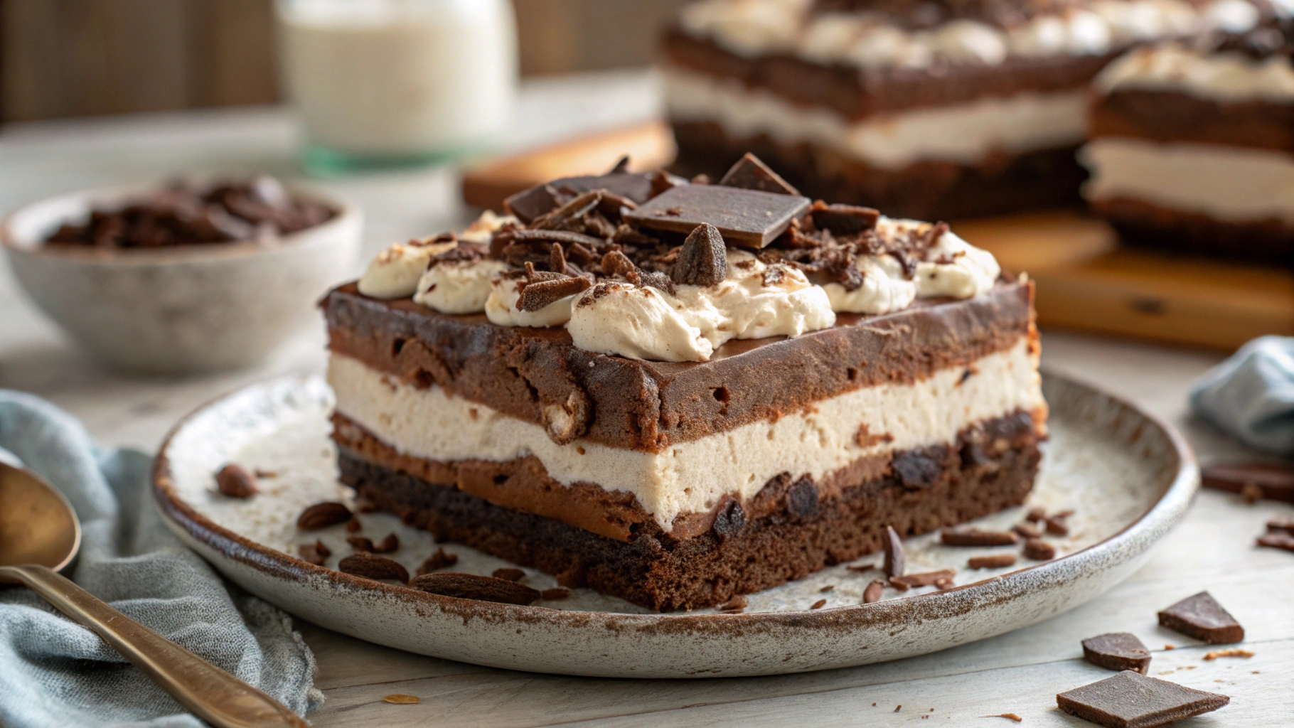Brownie Refrigerator Cake