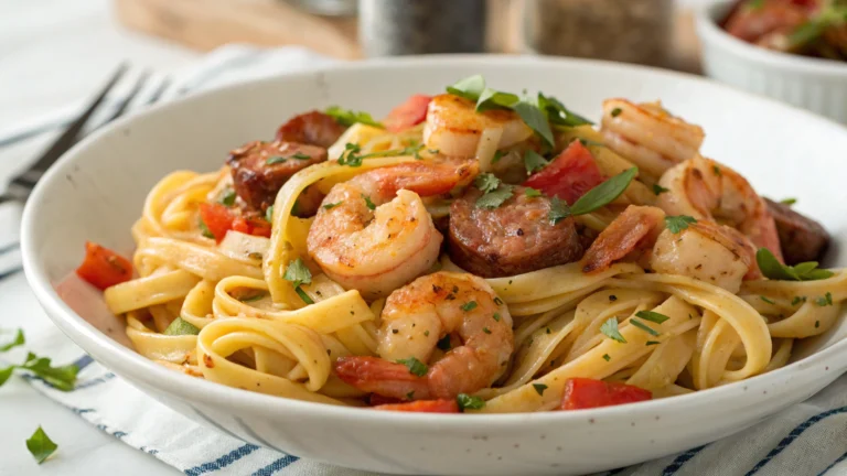 Cajun Shrimp and Sausage Pasta