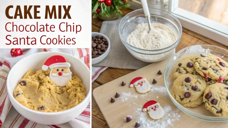 Cake Mix Chocolate Chip Santa Cookies