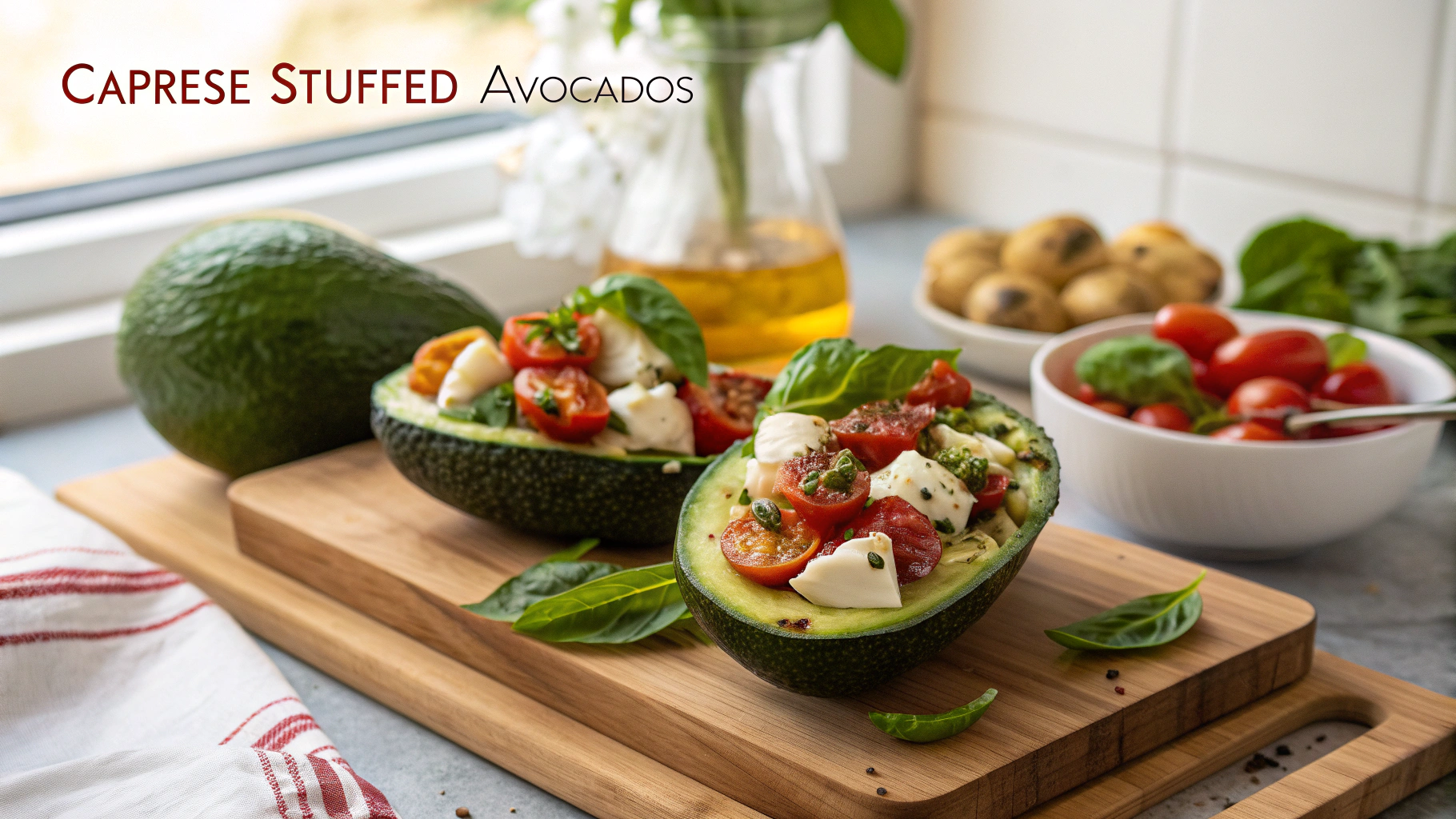 Caprese Stuffed Avocados
