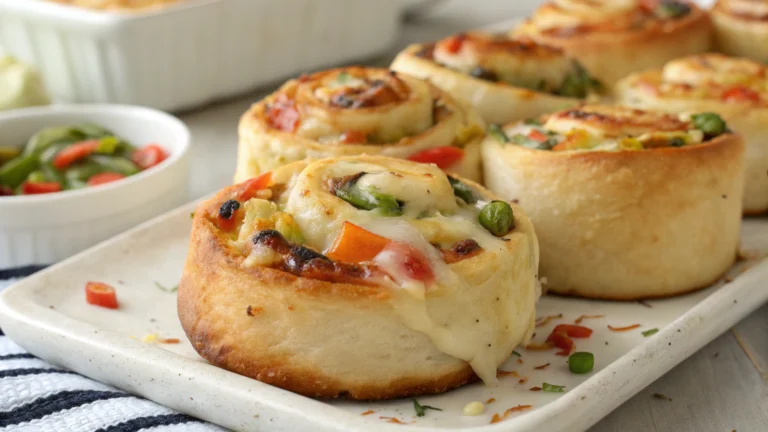 Cheesy Baked Vegetable Rolls