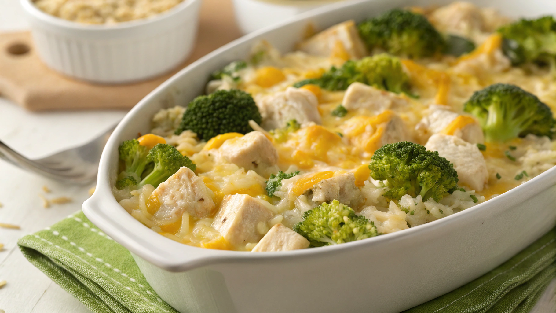 Cheesy Broccoli Chicken and Rice Casserole