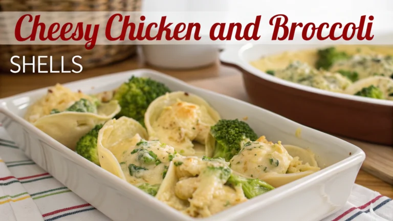 Cheesy Chicken and Broccoli Shells