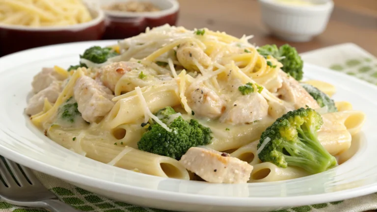 Cheesy Garlic Chicken and Broccoli Pasta