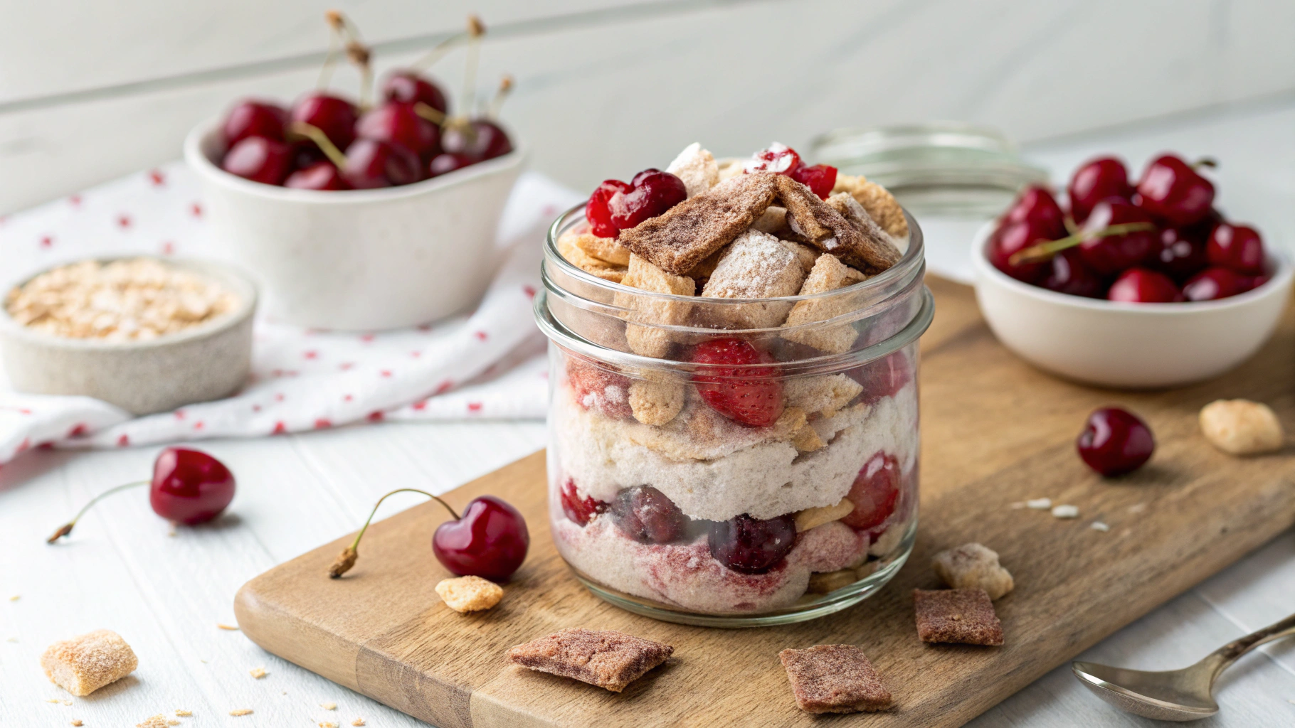 Cherry Cheesecake Puppy Chow