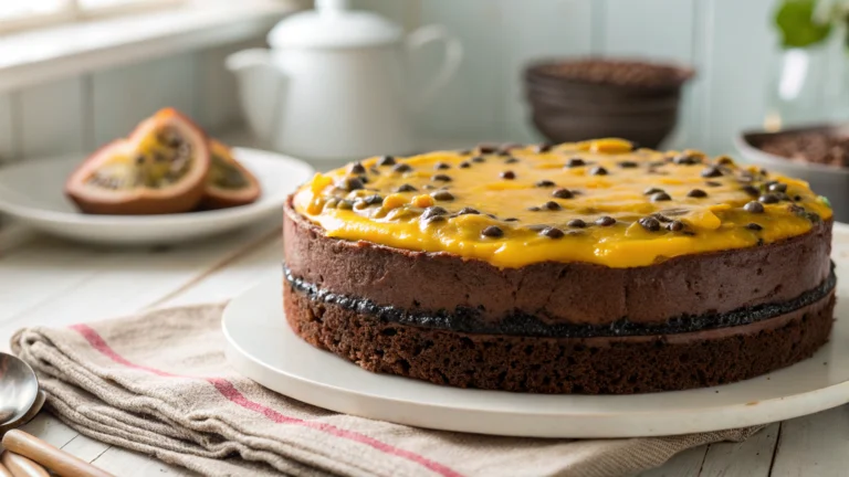Chocolate Cake With Passion Fruit Mousse