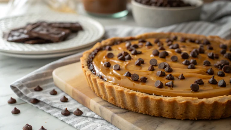 Chocolate Chip Salted Caramel Tart