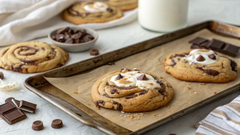 Chocolate Marshmallow Swirl Cookies