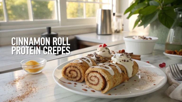 Cinnamon Roll Protein Crepes