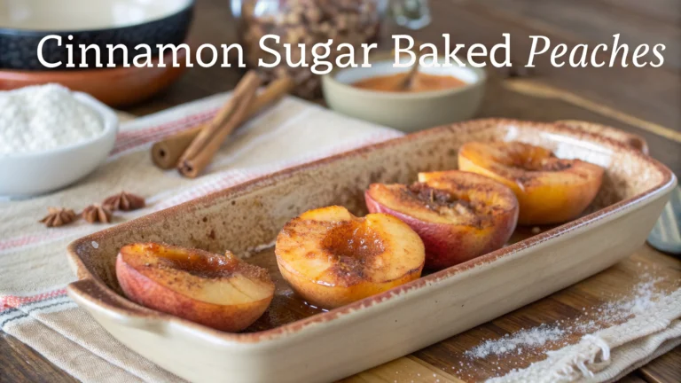 Cinnamon Sugar Baked Peaches