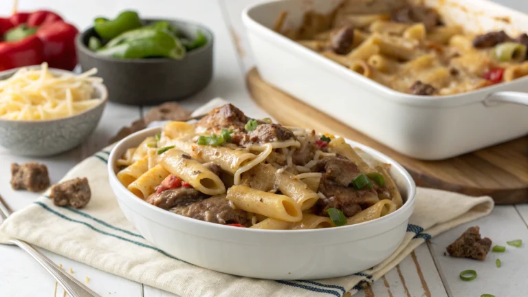 Classic Philly Cheesesteak Pasta