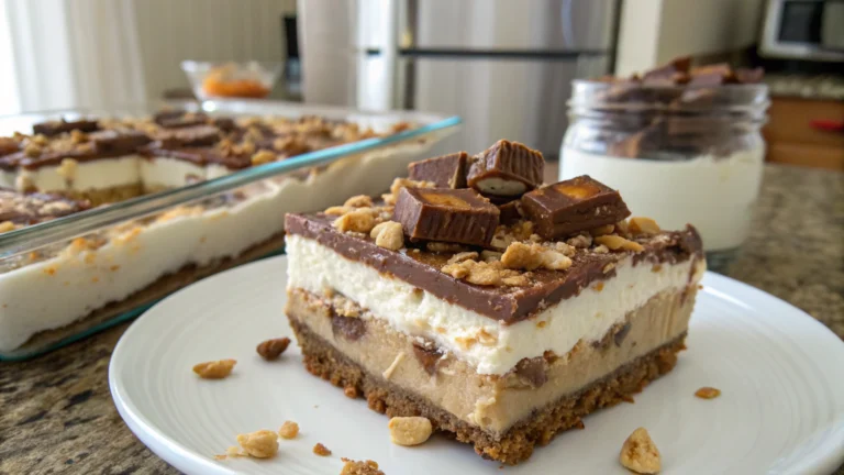 Cottage Cheese and Peanut Butter Snickers Dessert