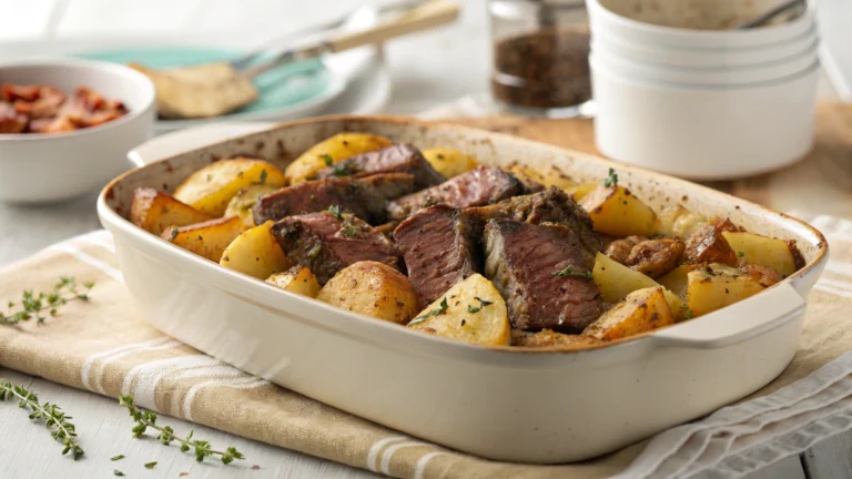 Cowboy Steak and Potato Casserole