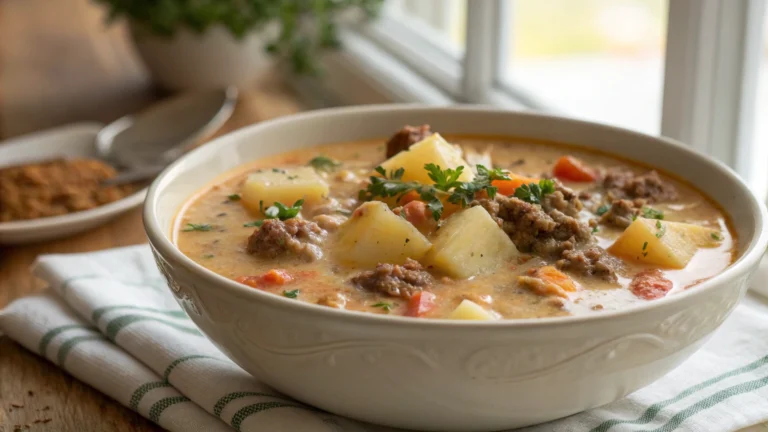 Creamy Hamburger Potato Soup