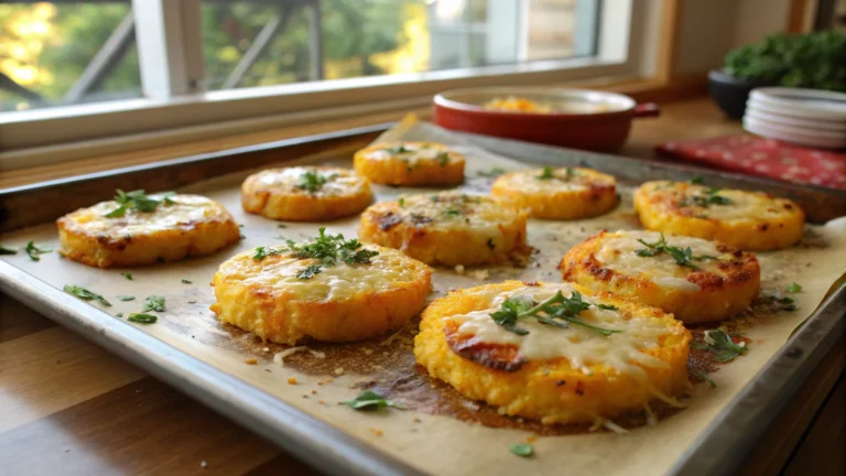 Crispy Baked Cheesy Squash Rounds