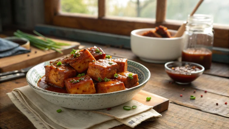 Crispy Gochujang Korean Tofu
