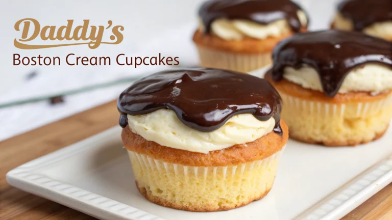 Daddy and 8217s Boston Cream Cupcakes