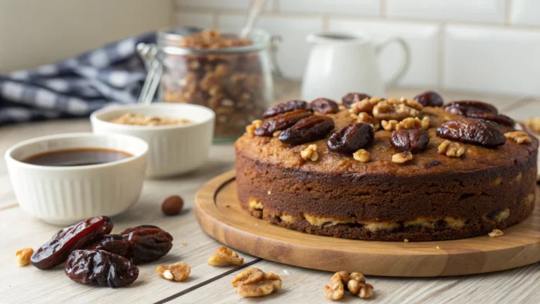 Date Coffee Cake with Walnuts and Espresso