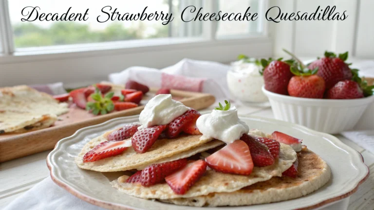 Decadent Strawberry Cheesecake Quesadillas