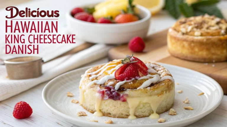 Delicious Hawaiian King Cheesecake Danish