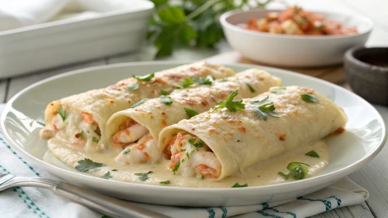 Easy Creamy Shrimp Enchiladas