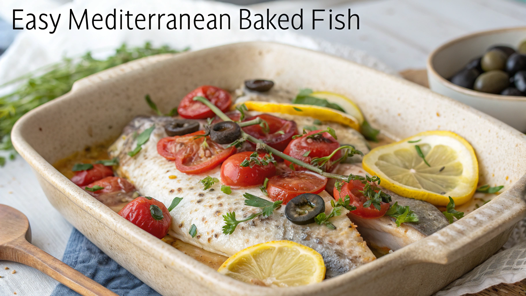 Easy Mediterranean Baked Fish