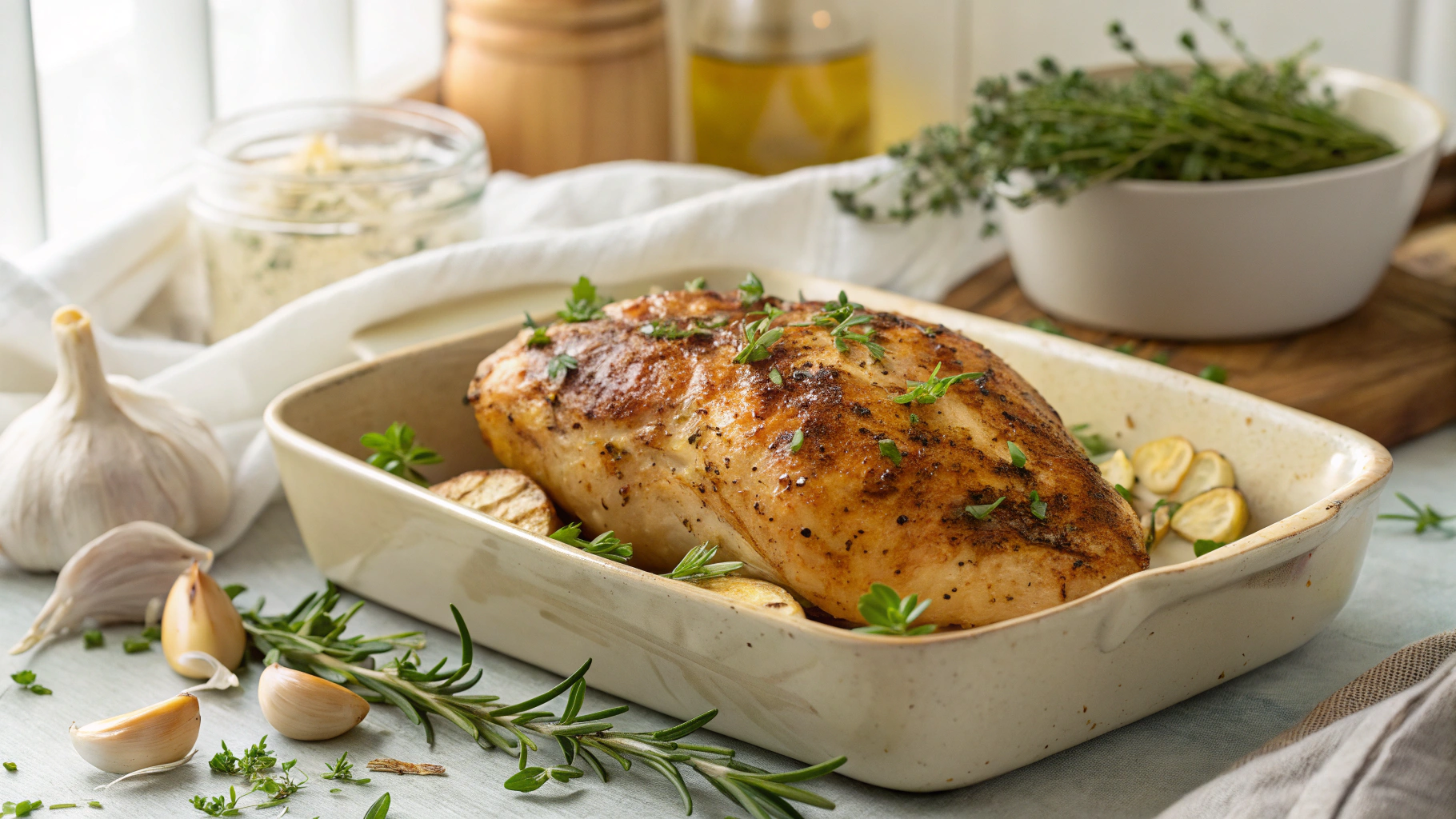 Garlic Butter Baked Chicken Breast