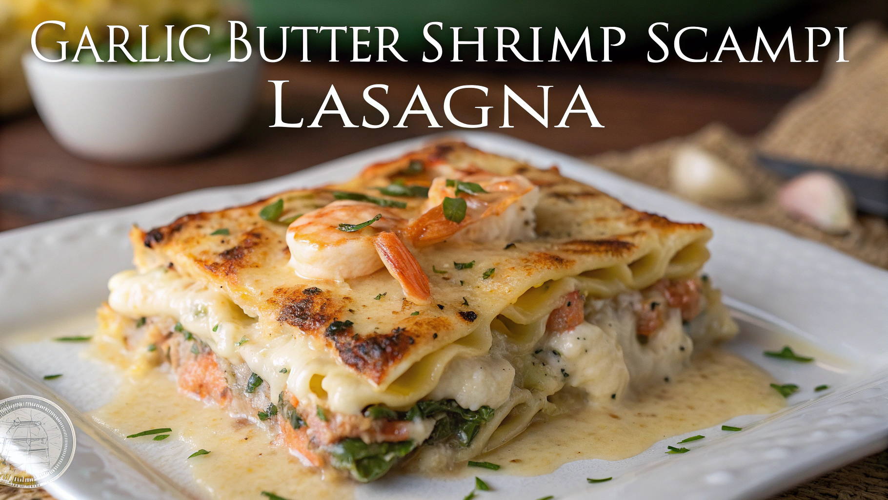 Garlic Butter Shrimp Scampi Lasagna