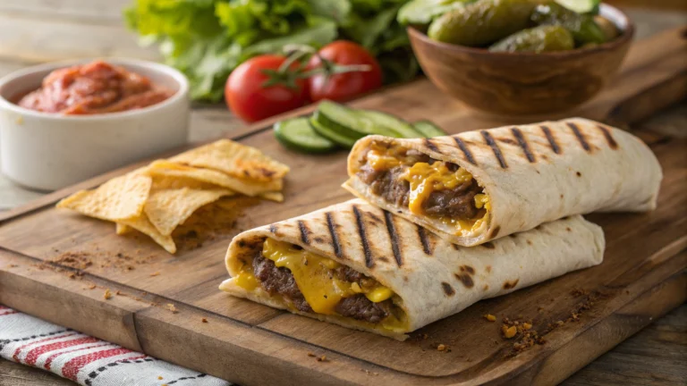 Grilled Cheeseburger Wraps