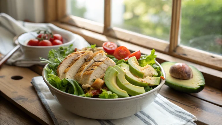 Grilled Chicken and Avocado Salad Bowl
