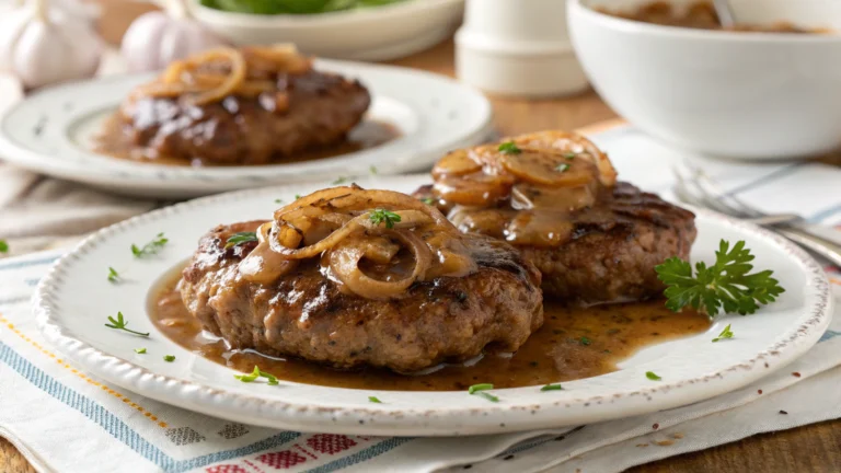 Hamburger Steaks with Onion Gravy