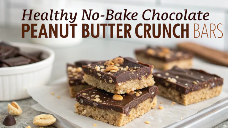 Healthy NoBake Chocolate Peanut Butter Crunch Bars