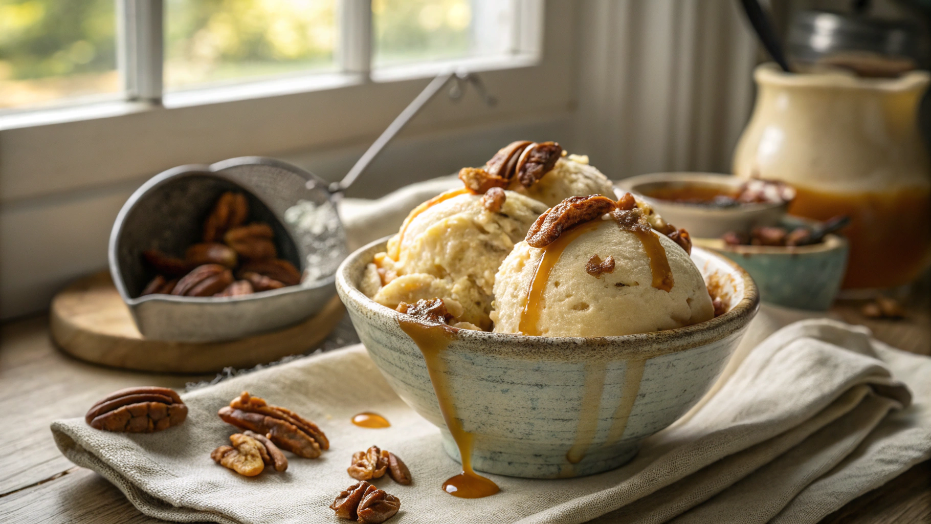 Homemade Butter Pecan Ice Cream